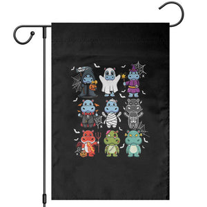 Halloween Cute Baby Pygmy Hippo Garden Flag TS09 Black Print Your Wear