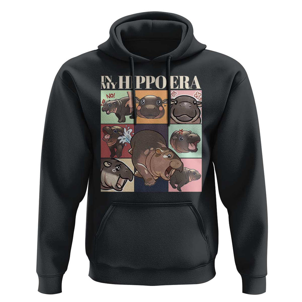 Cute Baby Pygmy Hippo Thailand Hoodie In My Hippo Era MooDeng Meme TS09 Black Print Your Wear