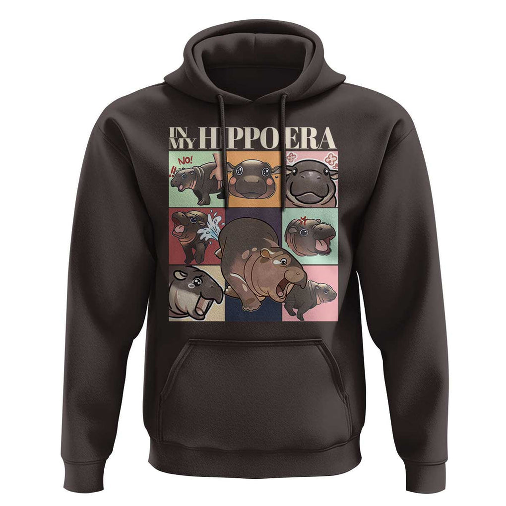 Cute Baby Pygmy Hippo Thailand Hoodie In My Hippo Era MooDeng Meme TS09 Dark Chocolate Print Your Wear