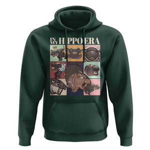 Cute Baby Pygmy Hippo Thailand Hoodie In My Hippo Era MooDeng Meme TS09 Dark Forest Green Print Your Wear