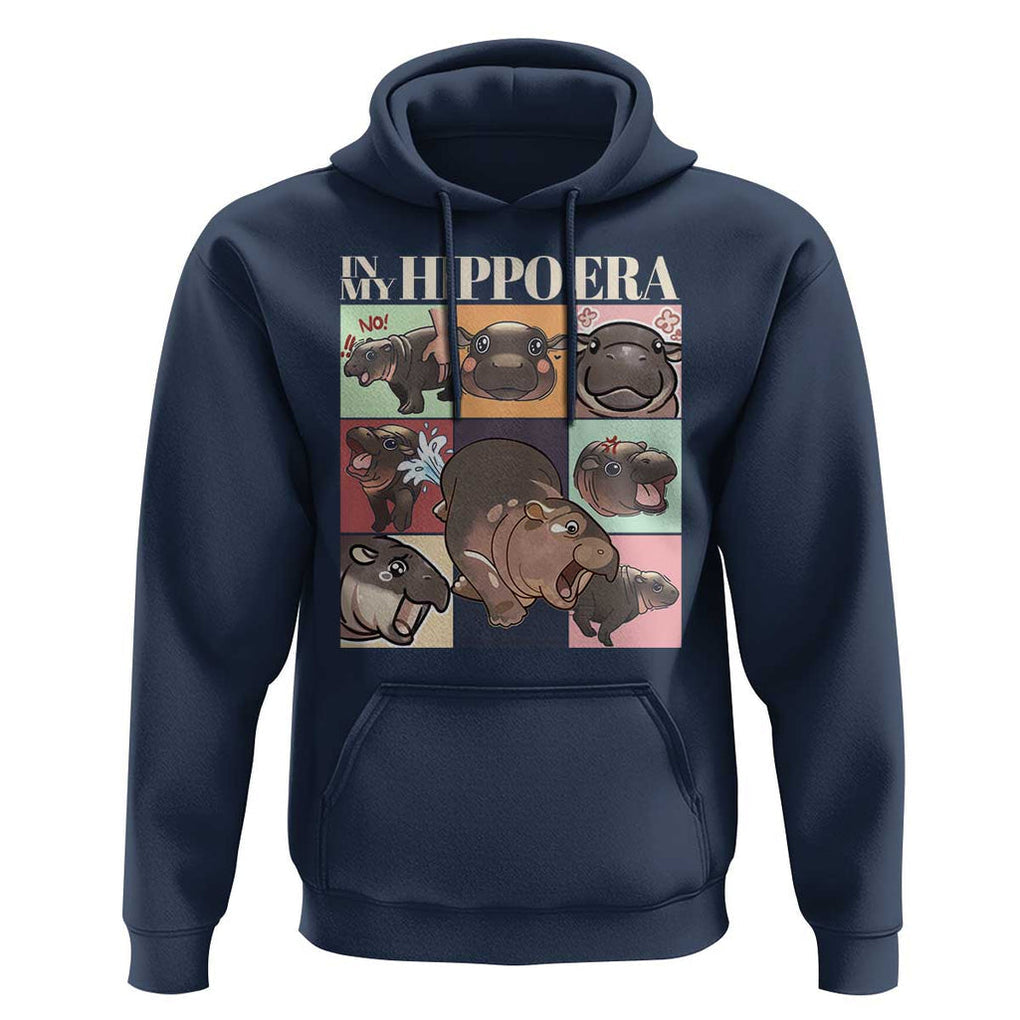 Cute Baby Pygmy Hippo Thailand Hoodie In My Hippo Era MooDeng Meme TS09 Navy Print Your Wear