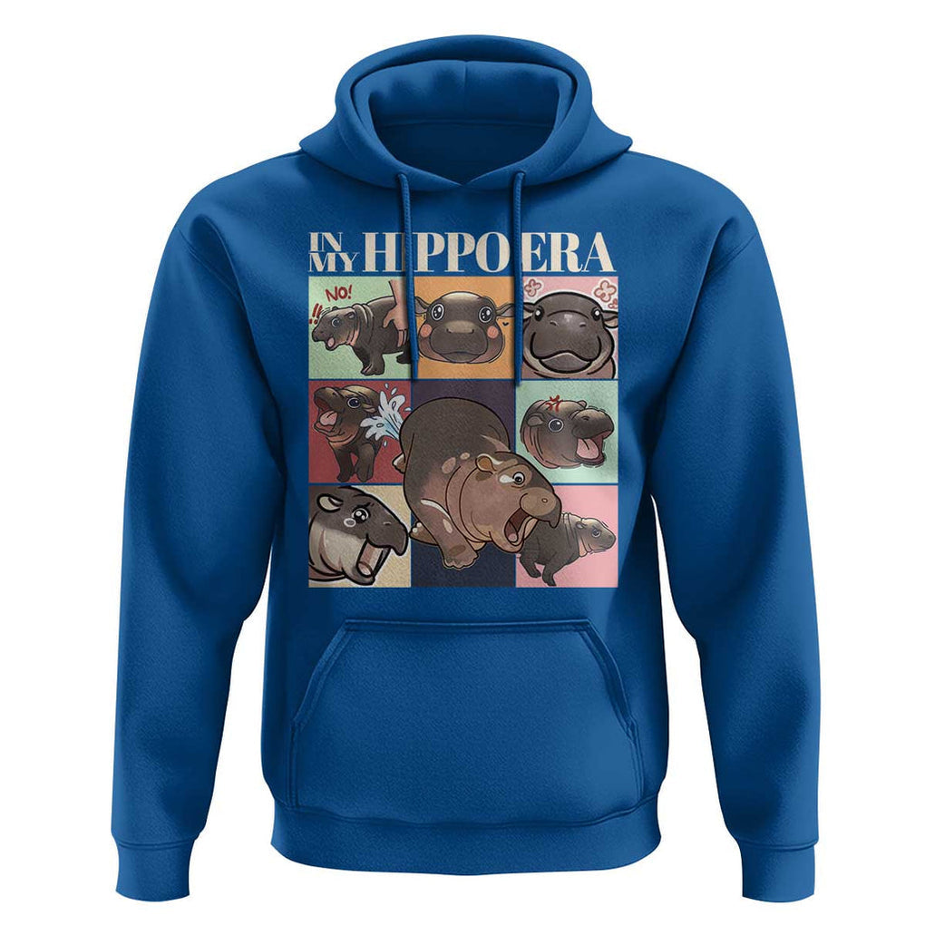 Cute Baby Pygmy Hippo Thailand Hoodie In My Hippo Era MooDeng Meme TS09 Royal Blue Print Your Wear