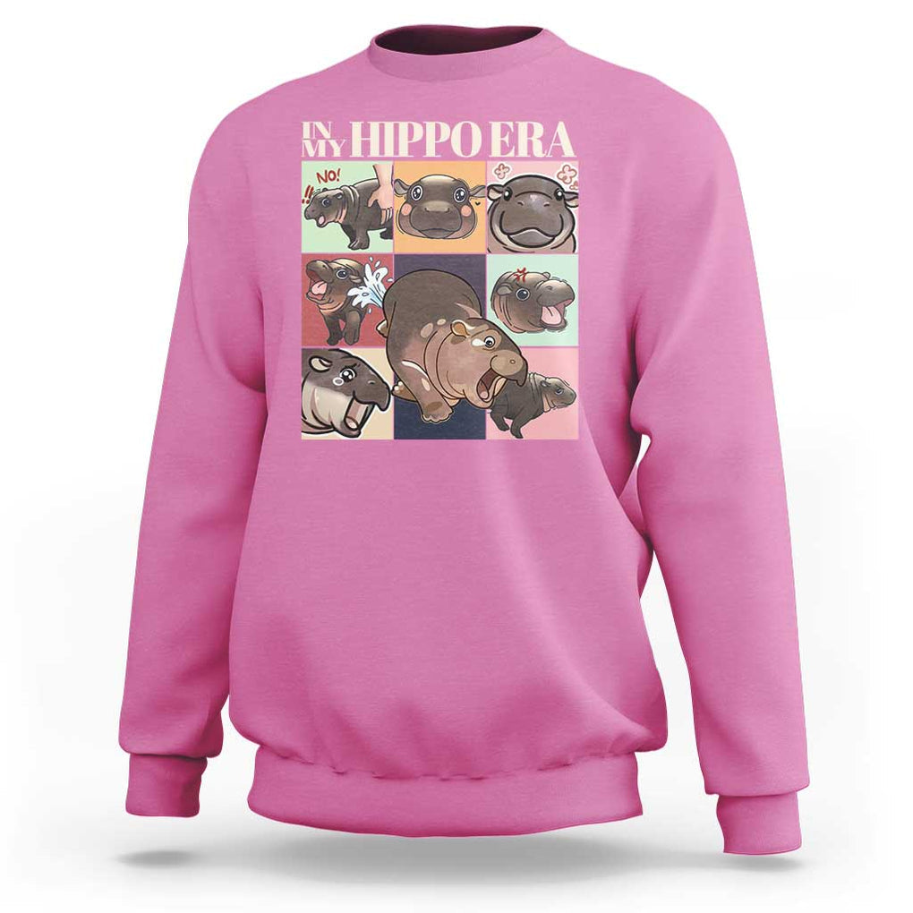 Cute Baby Pygmy Hippo Thailand Sweatshirt In My Hippo Era MooDeng Meme TS09 Azalea Print Your Wear