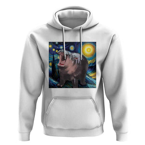 Funny Baby Pygmy Hippo Thailand Hoodie Starry Night MooDeng Meme TS09 White Print Your Wear