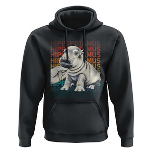 Hippo Lover Hoodie Retro Vintage Baby Pygmy Hippopotamus TS09 Black Print Your Wear