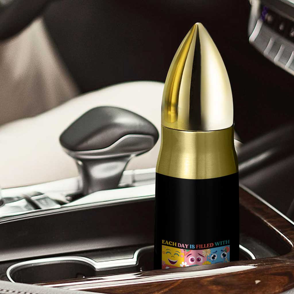 Mental Health Bullet Tumbler Each Day Is Filled With Emotions TS09 Print Your Wear