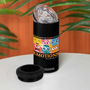 Mental Health 4 in 1 Can Cooler Tumbler Each Day Is Filled With Emotions TS09 Print Your Wear