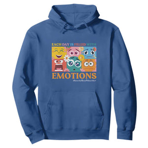 Mental Health Hoodie Each Day Is Filled With Emotions TS09 Royal Blue Print Your Wear