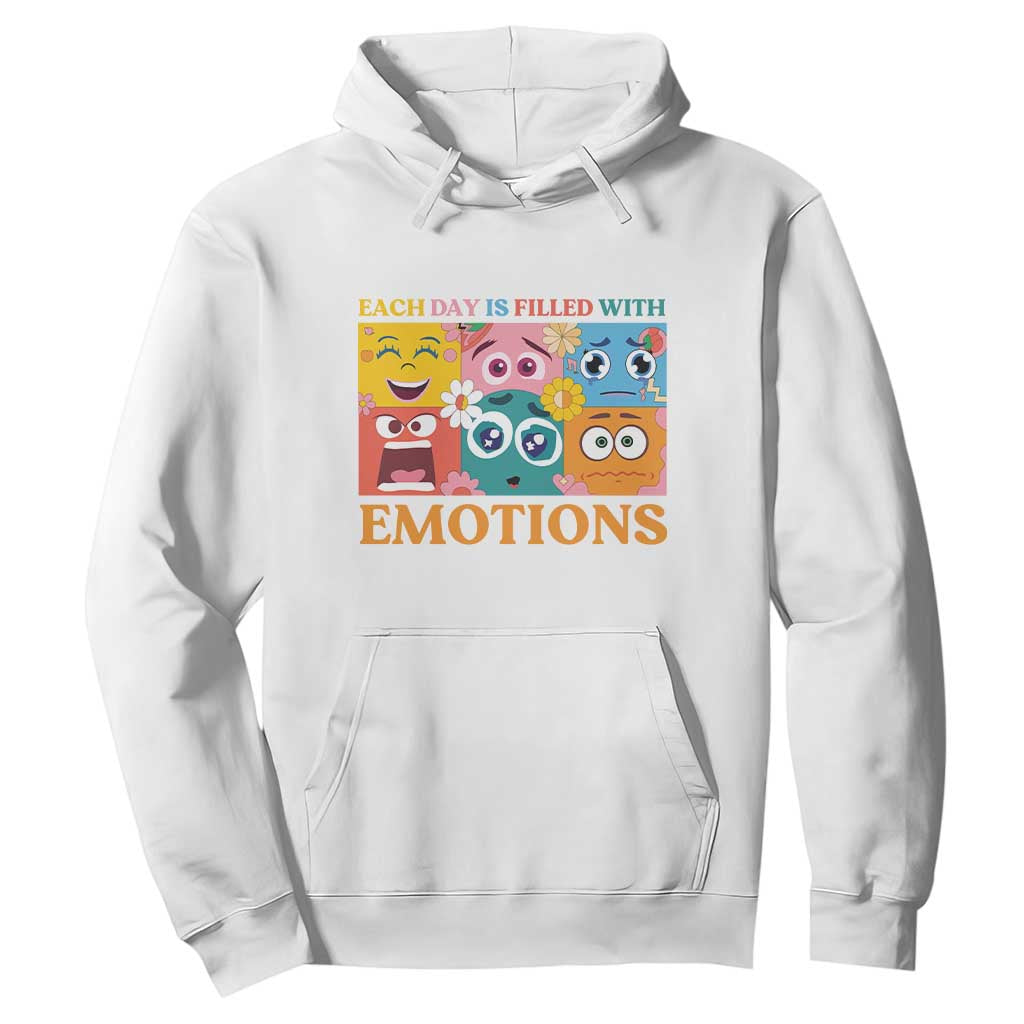 Mental Health Hoodie Each Day Is Filled With Emotions TS09 White Print Your Wear