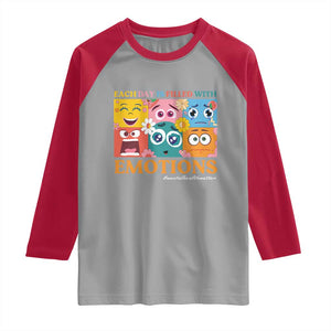 Mental Health Raglan Shirt Each Day Is Filled With Emotions TS09 Sport Gray Red Print Your Wear