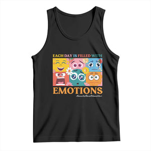 Mental Health Tank Top Each Day Is Filled With Emotions TS09 Black Print Your Wear