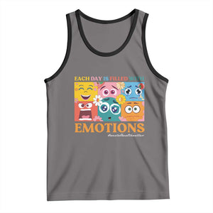 Mental Health Tank Top Each Day Is Filled With Emotions TS09 Deep Heather Black Print Your Wear