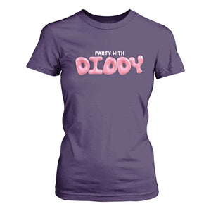 Party With Diddy T Shirt For Women Funny Sarcastic Diddy Party TS09 Purple Print Your Wear