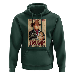 Trump Cat Hoodie Cute Cats Cowboy Trump American Flag TS09 Dark Forest Green Print Your Wear