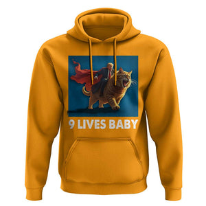 Funny Trump Cat Hoodie 9 Lives Baby Hero Trump Riding TS09 Gold Print Your Wear