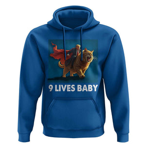 Funny Trump Cat Hoodie 9 Lives Baby Hero Trump Riding TS09 Royal Blue Print Your Wear