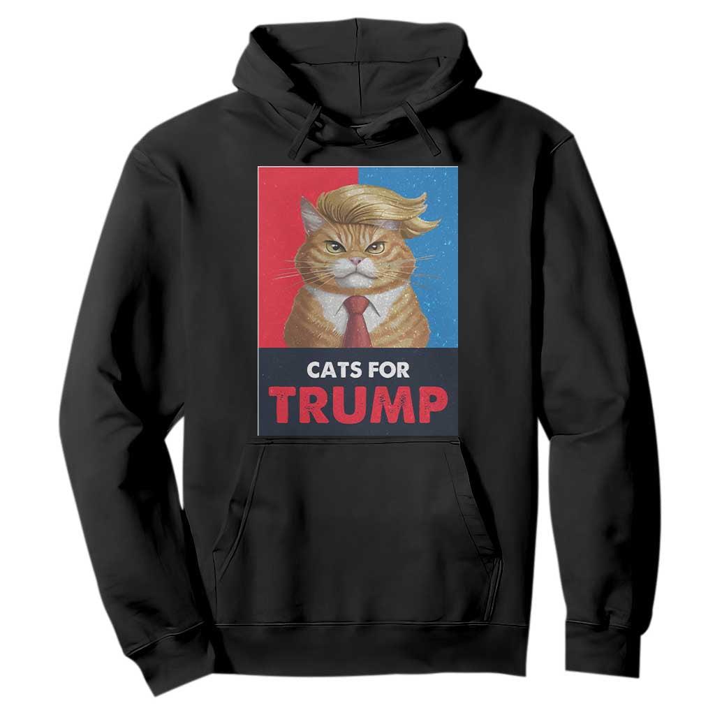 Cats For Trump Hoodie Funny Cat Trump American President 2024 TS09 Black Print Your Wear
