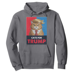 Cats For Trump Hoodie Funny Cat Trump American President 2024 TS09 Charcoal Print Your Wear