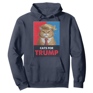 Cats For Trump Hoodie Funny Cat Trump American President 2024 TS09 Navy Print Your Wear