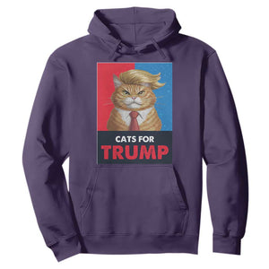 Cats For Trump Hoodie Funny Cat Trump American President 2024 TS09 Purple Print Your Wear