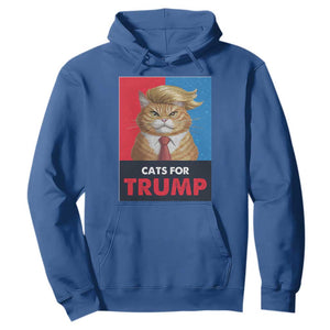 Cats For Trump Hoodie Funny Cat Trump American President 2024 TS09 Royal Blue Print Your Wear