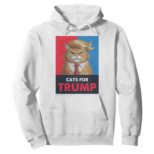 Cats For Trump Hoodie Funny Cat Trump American President 2024 TS09 White Print Your Wear