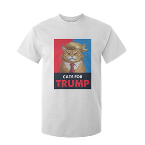Cats For Trump T Shirt For Kid Funny Cat Trump American President 2024 TS09 White Print Your Wear