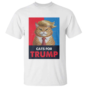 Cats For Trump T Shirt Funny Cat Trump American President 2024 TS09 White Print Your Wear