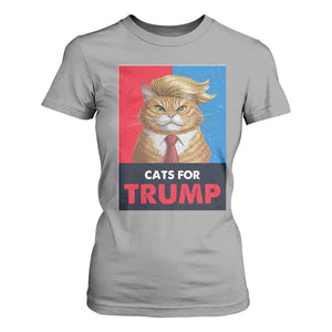 Cats For Trump T Shirt For Women Funny Cat Trump American President 2024 TS09 Sport Gray Print Your Wear
