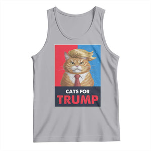 Cats For Trump Tank Top Funny Cat Trump American President 2024 TS09 Athletic Heather Print Your Wear