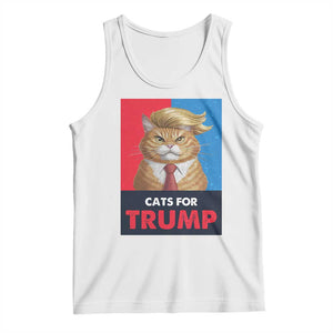 Cats For Trump Tank Top Funny Cat Trump American President 2024 TS09 White Print Your Wear