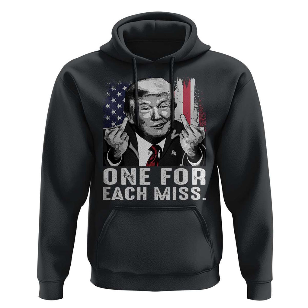 Trump Failed Assassination Hoodie One For Each Miss Middle Finger TS09 Black Print Your Wear