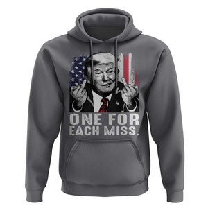Trump Failed Assassination Hoodie One For Each Miss Middle Finger TS09 Charcoal Print Your Wear