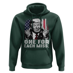 Trump Failed Assassination Hoodie One For Each Miss Middle Finger TS09 Dark Forest Green Print Your Wear
