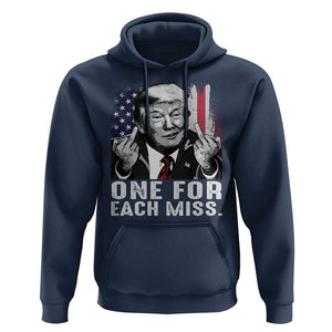 Trump Failed Assassination Hoodie One For Each Miss Middle Finger TS09 Navy Print Your Wear