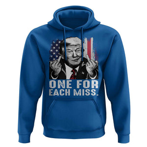 Trump Failed Assassination Hoodie One For Each Miss Middle Finger TS09 Royal Blue Print Your Wear