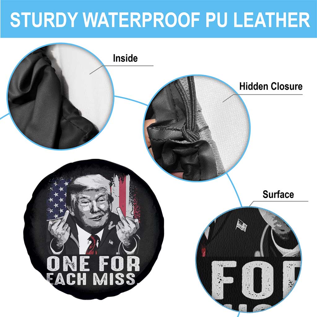 Trump Failed Assassination Spare Tire Cover One For Each Miss Middle Finger TS09 Print Your Wear