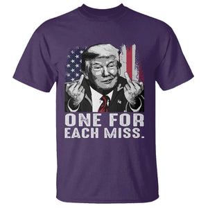 Trump Failed Assassination T Shirt One For Each Miss Middle Finger TS09 Purple Print Your Wear