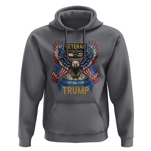 Veteran Voting For Trump Hoodie Eagle American Flag We The People TS09 Charcoal Print Your Wear