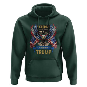 Veteran Voting For Trump Hoodie Eagle American Flag We The People TS09 Dark Forest Green Print Your Wear