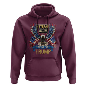 Veteran Voting For Trump Hoodie Eagle American Flag We The People TS09 Maroon Print Your Wear