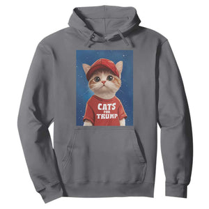 Trump Cat Hoodie Cute Cats For Trump American President TS09 Charcoal Print Your Wear
