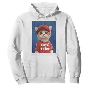 Trump Cat Hoodie Cute Cats For Trump American President TS09 White Print Your Wear