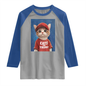 Trump Cat Raglan Shirt Cute Cats For Trump American President TS09 Sport Gray Royal Print Your Wear