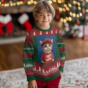 Trump Cat Ugly Christmas Sweater Cute Cats For Trump American President TS09 Christmas Print Your Wear