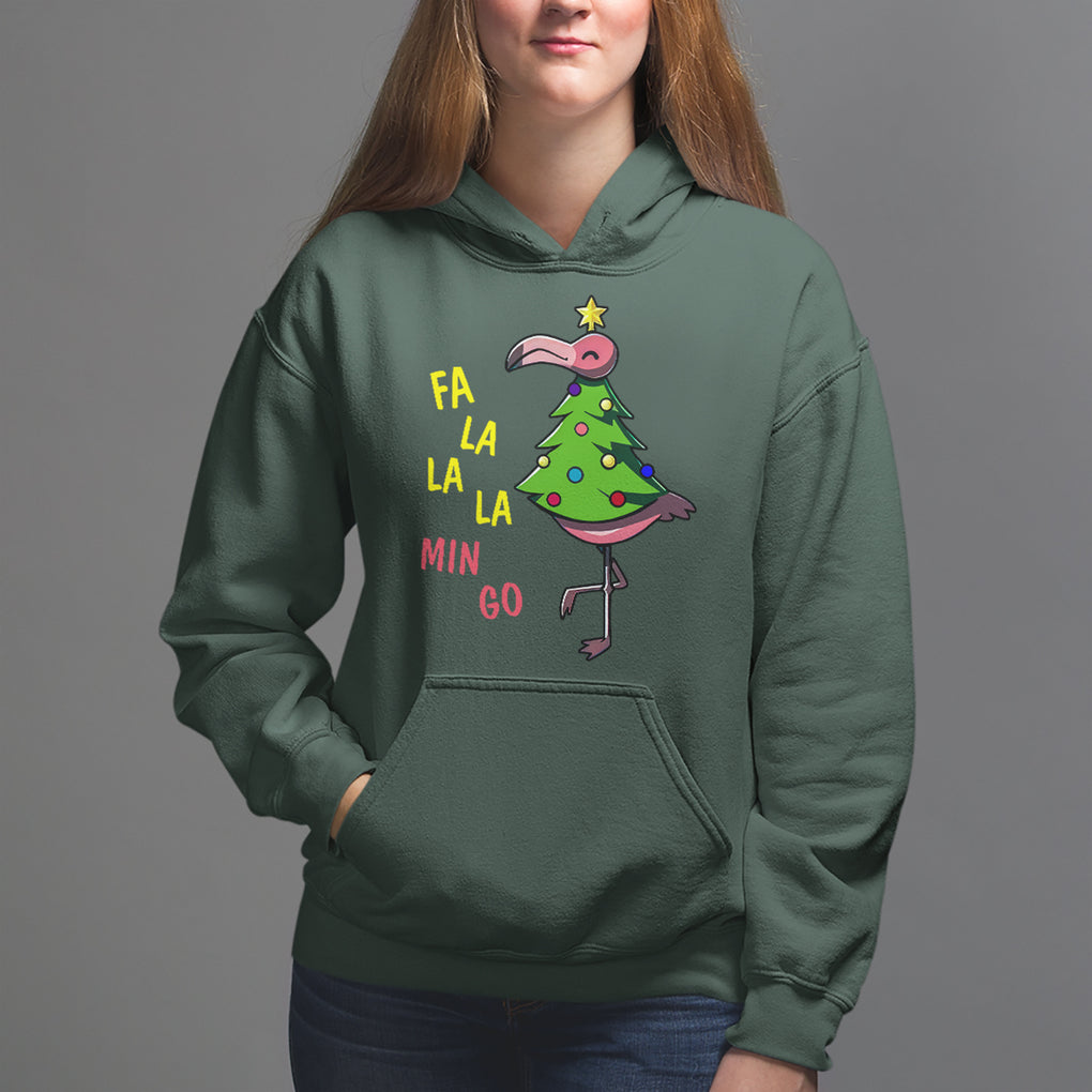 Fa La La Mingo Flamingo Hawaiian Christmas Tree Hoodie TS09 Printyourwear