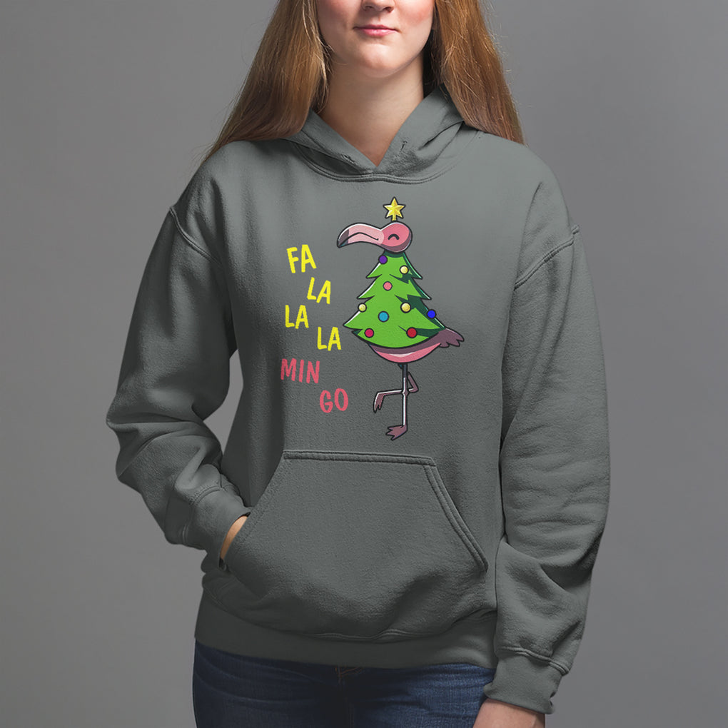 Fa La La Mingo Flamingo Hawaiian Christmas Tree Hoodie TS09 Printyourwear