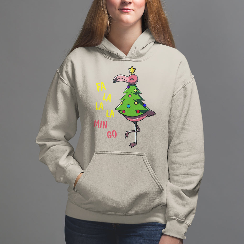 Fa La La Mingo Flamingo Hawaiian Christmas Tree Hoodie TS09 Printyourwear