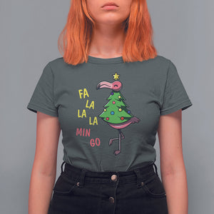 Fa La La Mingo Flamingo Hawaiian Christmas Tree T Shirt TS09 Printyourwear