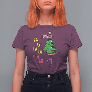 Fa La La Mingo Flamingo Hawaiian Christmas Tree T Shirt TS09 Printyourwear